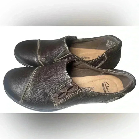 Clarks Shoes - 𝅺CLARKS Collection Soft Cushion brown Leather Slip On Shoes Women’s US 9M